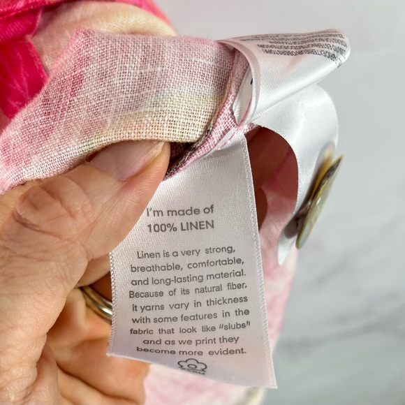 FARM RIO 100% Linen Papaya Salad Dress - Picture 6 of 14